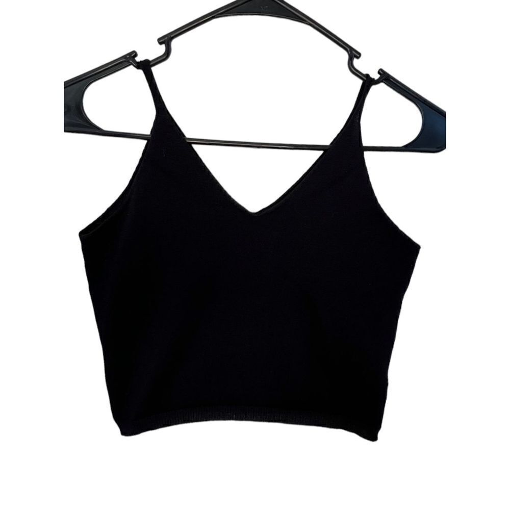 SHEIN Basic Cropped Black Tank Top - Picture 2 of 3